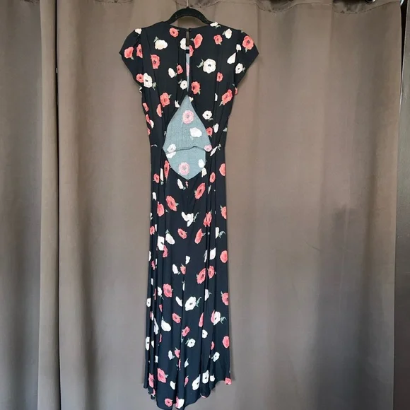 Reformation Gavin Dress in Black Floral - Picture 5 of 6
